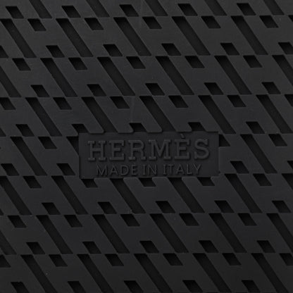 Hermes Calfskin Mens Chypre Sandals 42 Black 7 of 9