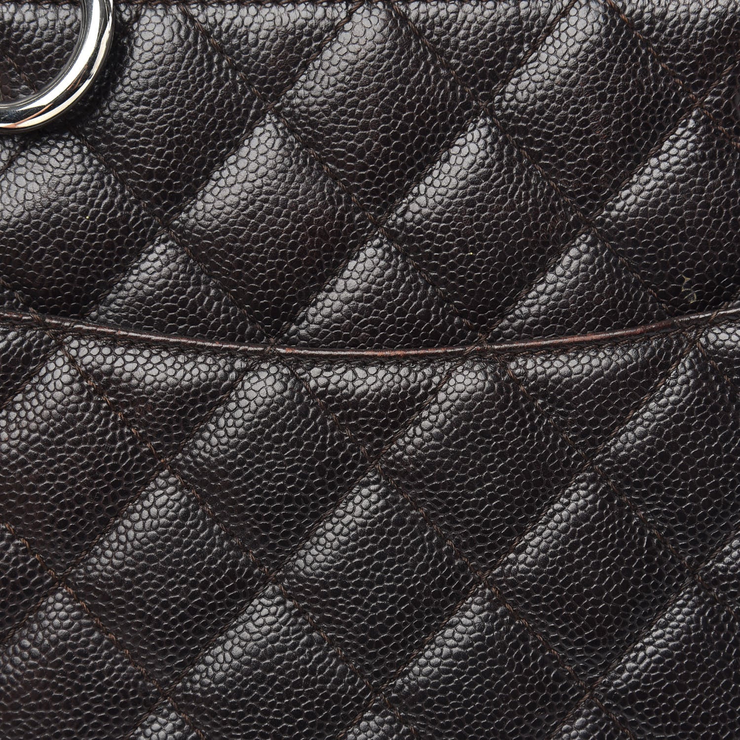 Chanel Caviar Quilted Grand Shopping Tote GST Dark Brown 13 of 15