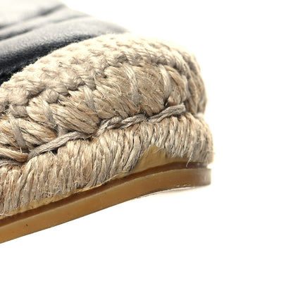 Gucci Nappa Matelasse GG Marmont Espadrille Slippers 37.5 Black 9 of 10