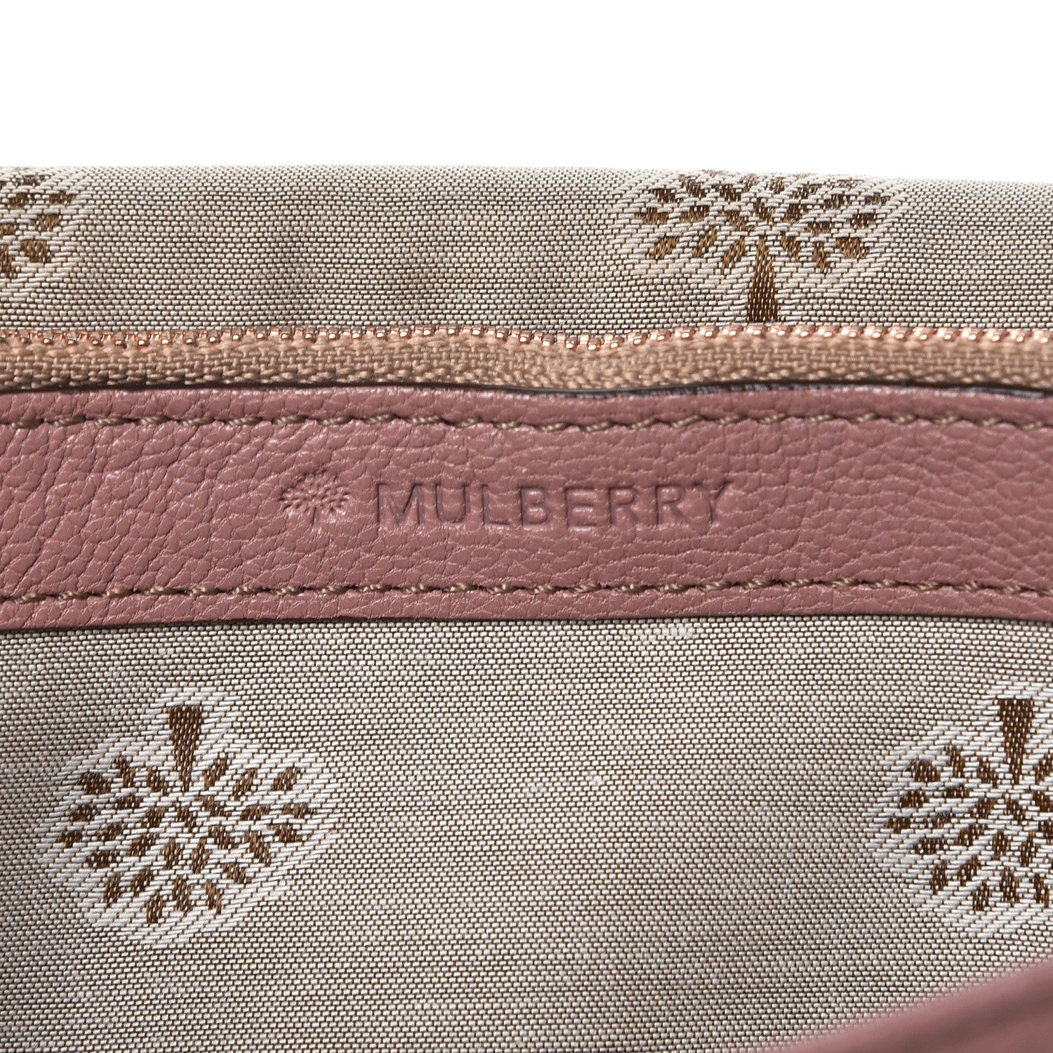 Mulberry Glossy Goat Long Locked Purse Clutch Dark Blush 6 of 8