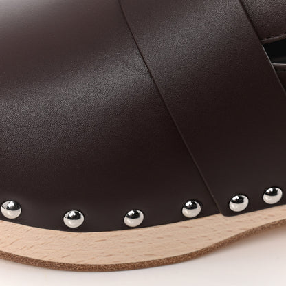 Hermes Calfskin Calya Mules 37 Cafe 12 of 13