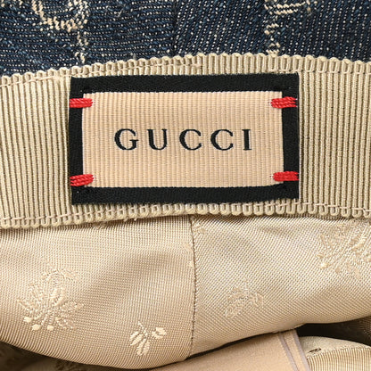 Gucci Washed Jacquard Denim Nappa GG Monogram Oscar Bucket Hat M Denim Cuir 9 of 10