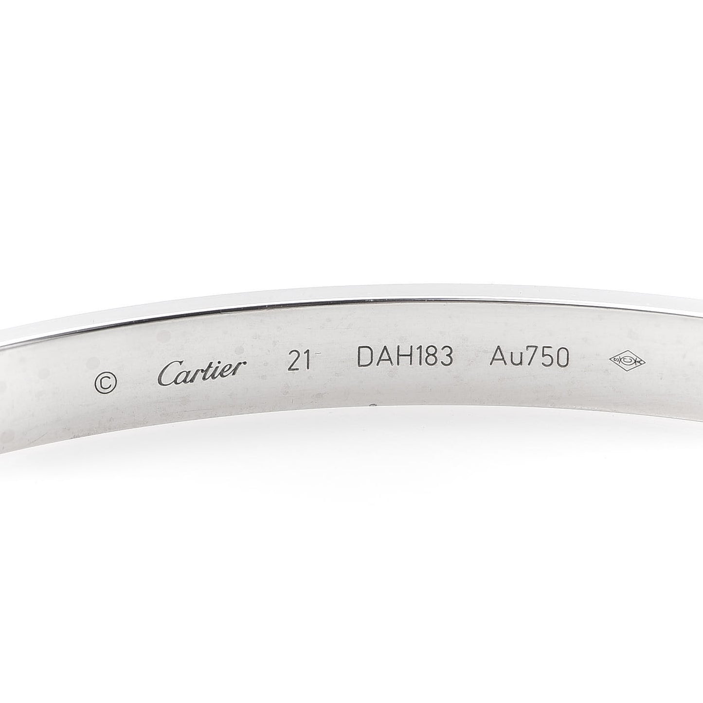 18K White Gold LOVE Bracelet 21