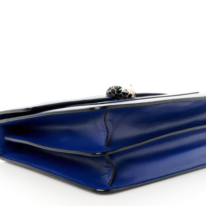 Bulgari Calfskin Large Serpenti Forever Top Handle Blue 12 of 13