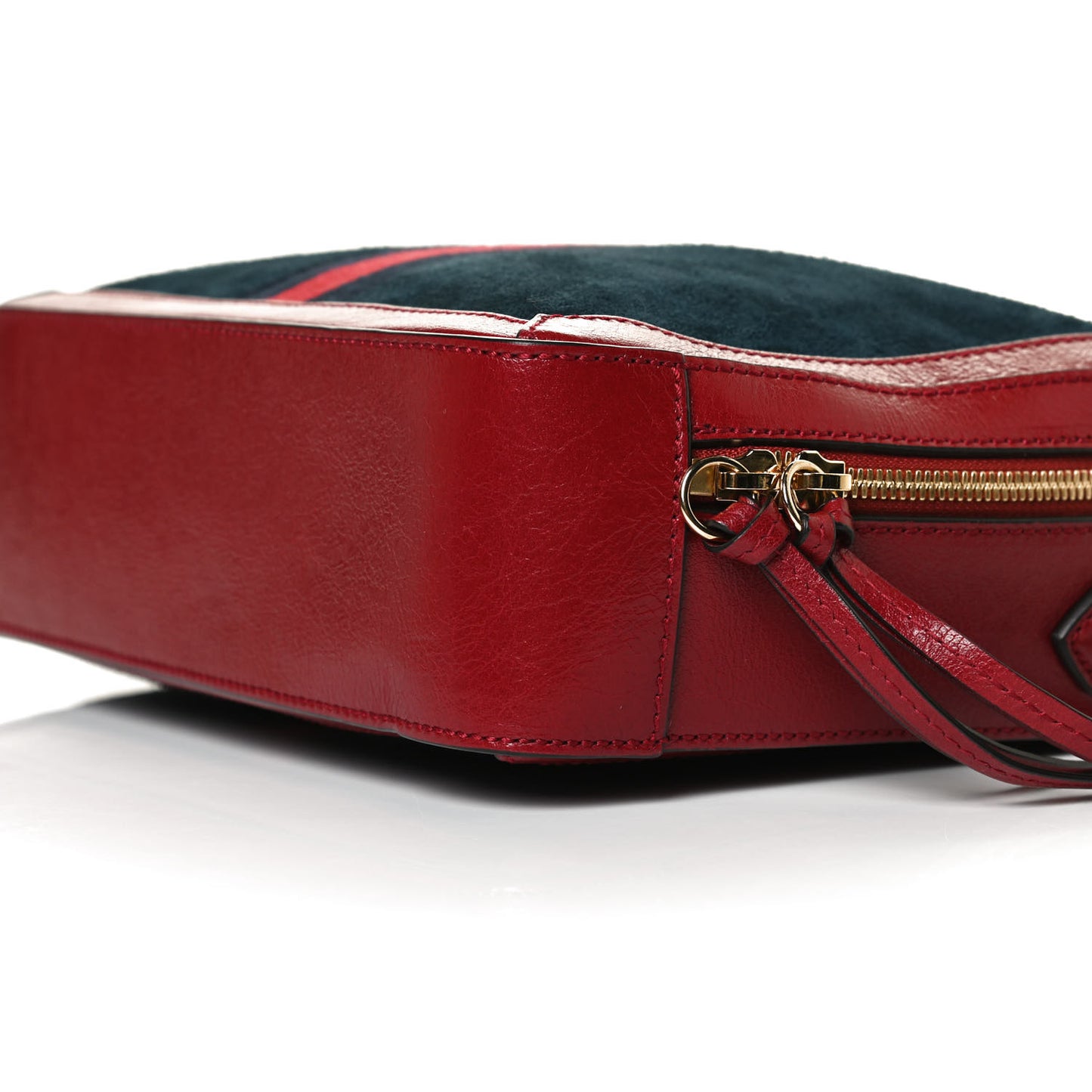 Suede Calfskin Web Small Ophidia Top Handle Shoulder Bag New Blue Romantic Cherry