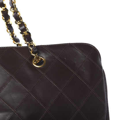 Chanel Calfskin Stitched XL Weekender Brown 13 of 14