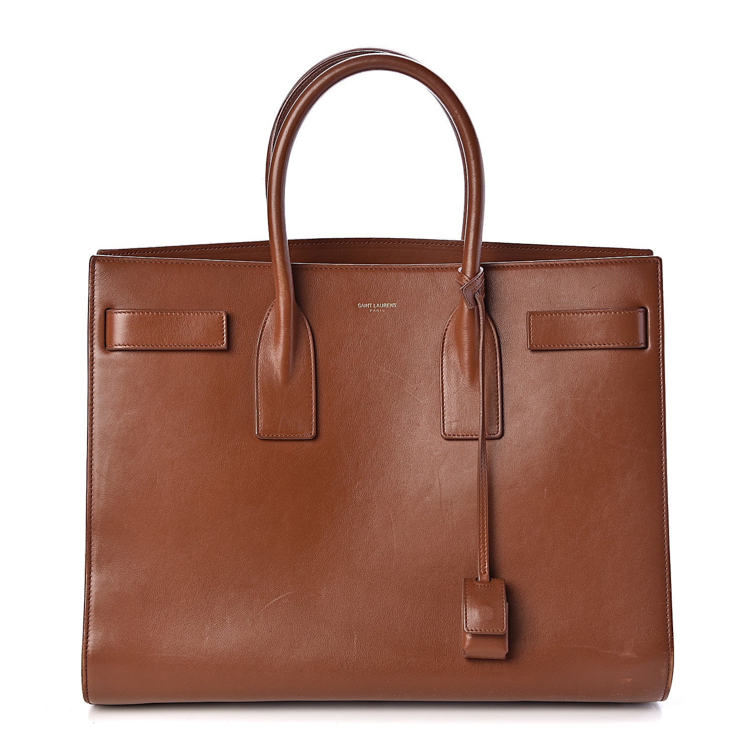 Saint Laurent Calfskin Large Sac De Jour Carryall Cognac 1 of 12