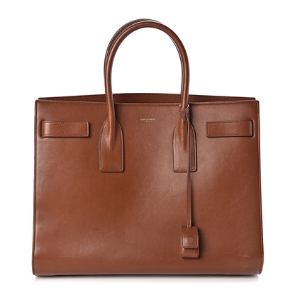 Saint Laurent Calfskin Large Sac De Jour Carryall Cognac 1 of 12
