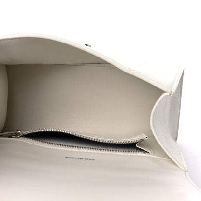 Balenciaga Grained Calfskin Small Hourglass Top Handle Bag White 5 of 15