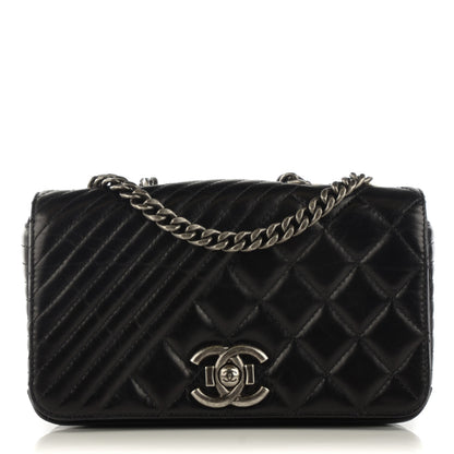 Chanel Glazed Calfskin Quilted Small Coco Boy Flap Black 2 of 16