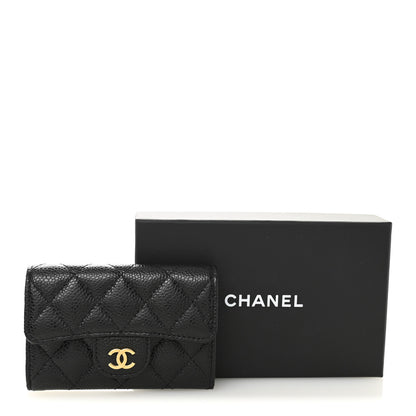 Chanel Caviar Quilted Flap Card Holder Black 10 of 10