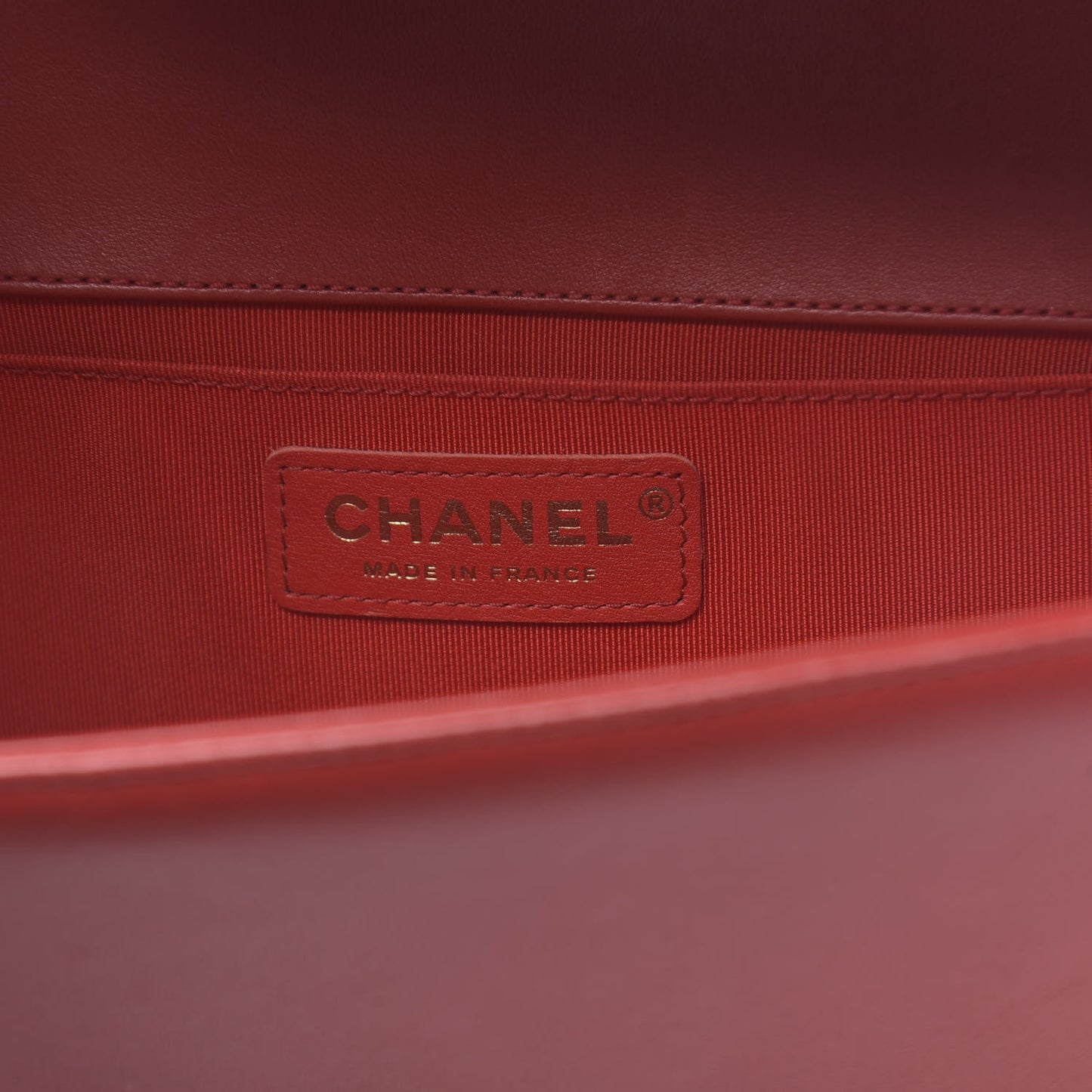 Lambskin Quilted Medium Boy Flap Red