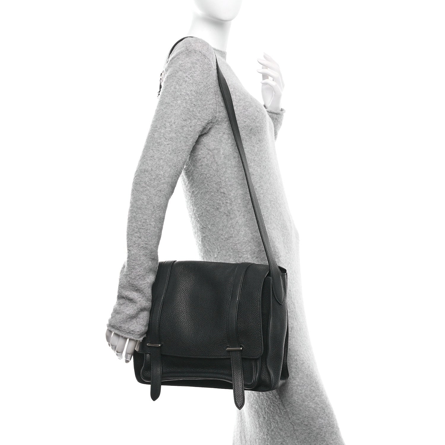 Hermes Taurillon Clemence Steve 35 Black 2 of 9