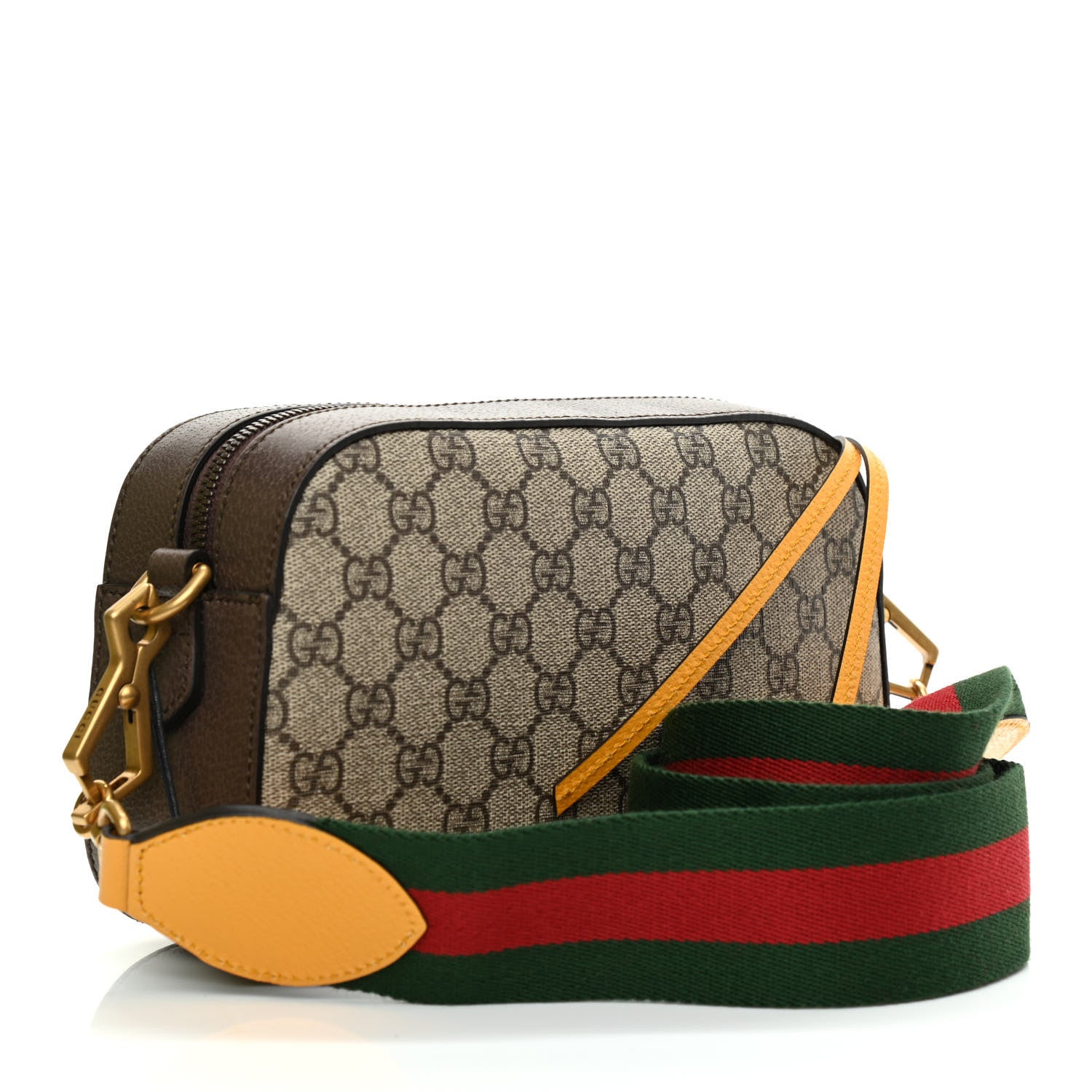 Gucci GG Supreme Monogram Web Neo Vintage Shoulder Bag Beige New Acero Crop 3 of 9