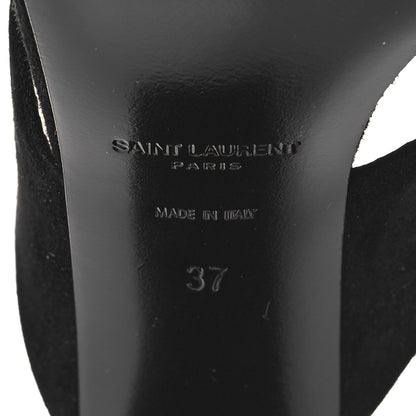 Saint Laurent Suede LouLou Mules 37 Black 6 of 9
