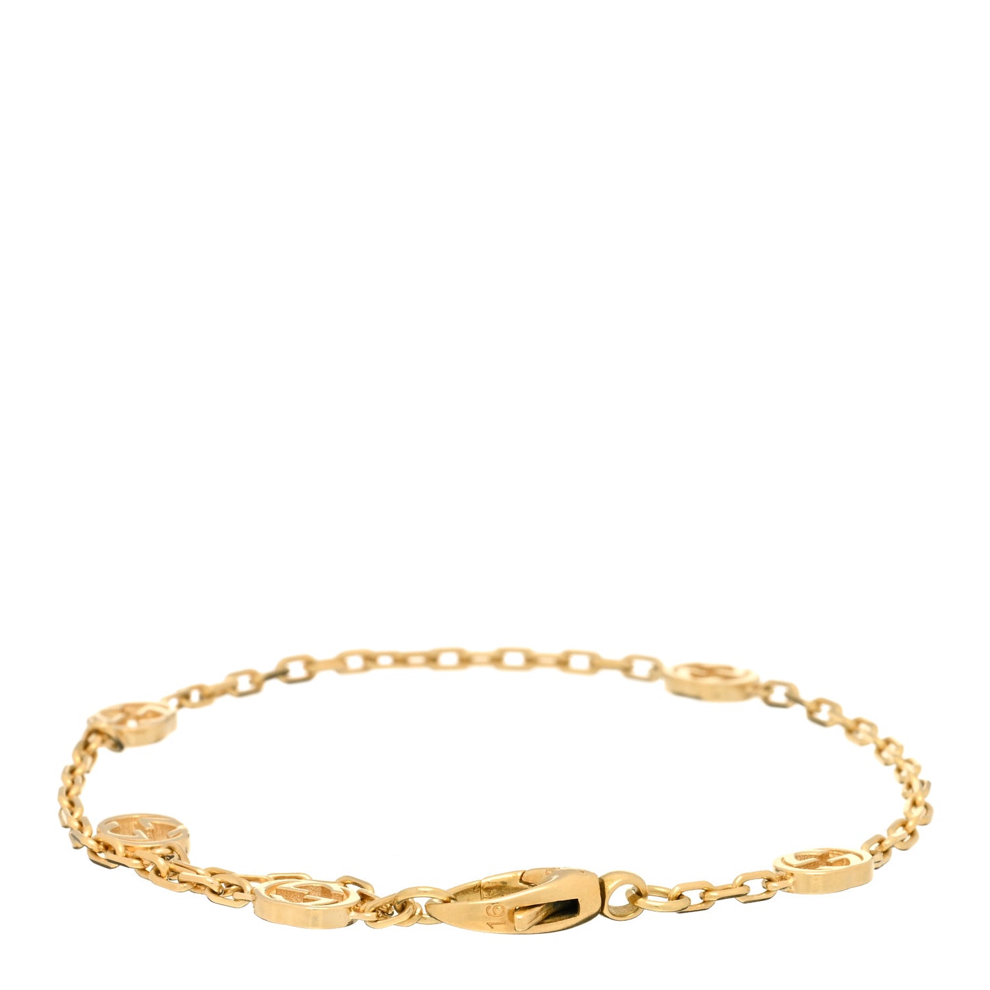 18K Yellow Gold Interlocking G Chain Bracelet