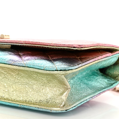Chanel Metallic Goatskin Quilted 2.55 Reissue Wallet on Chain WOC Multicolor 10 of 10