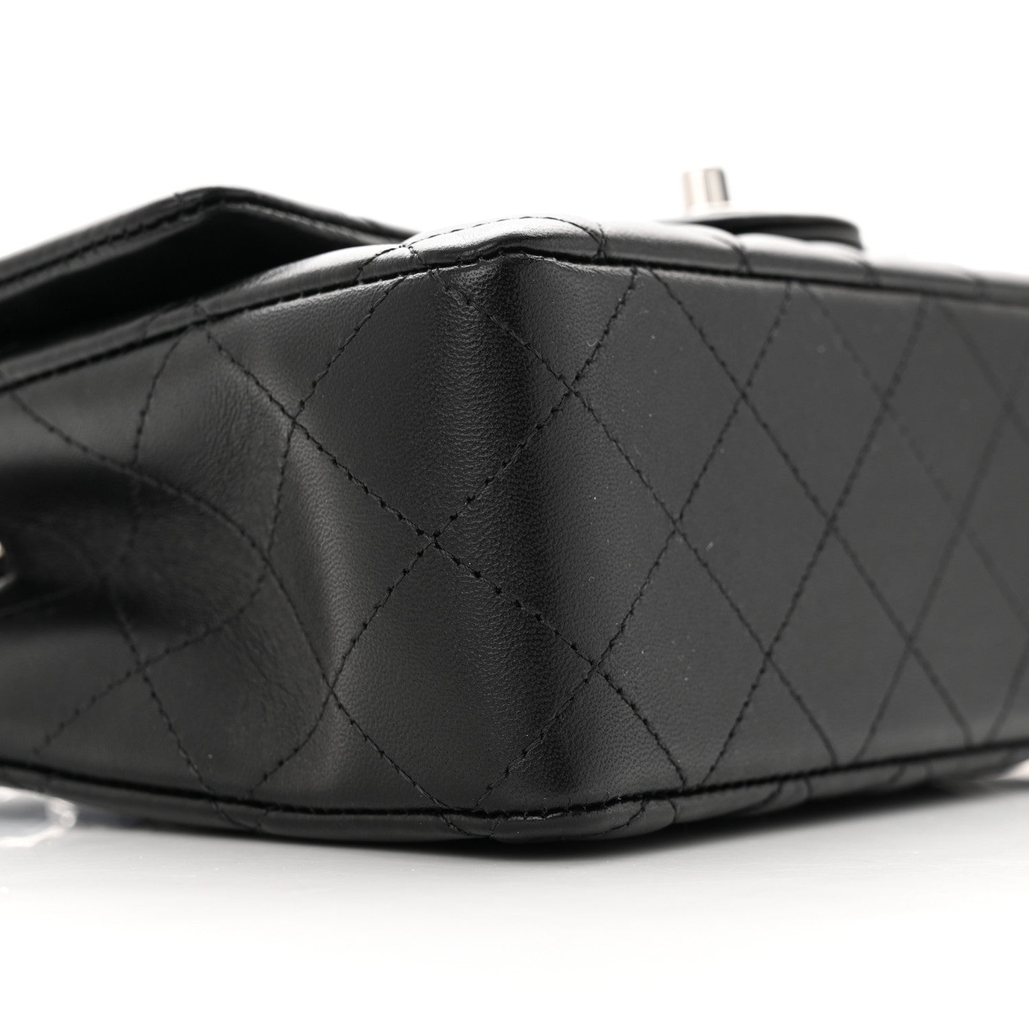 Chanel Lambskin Quilted Mini Rectangular Flap Black 9 of 12