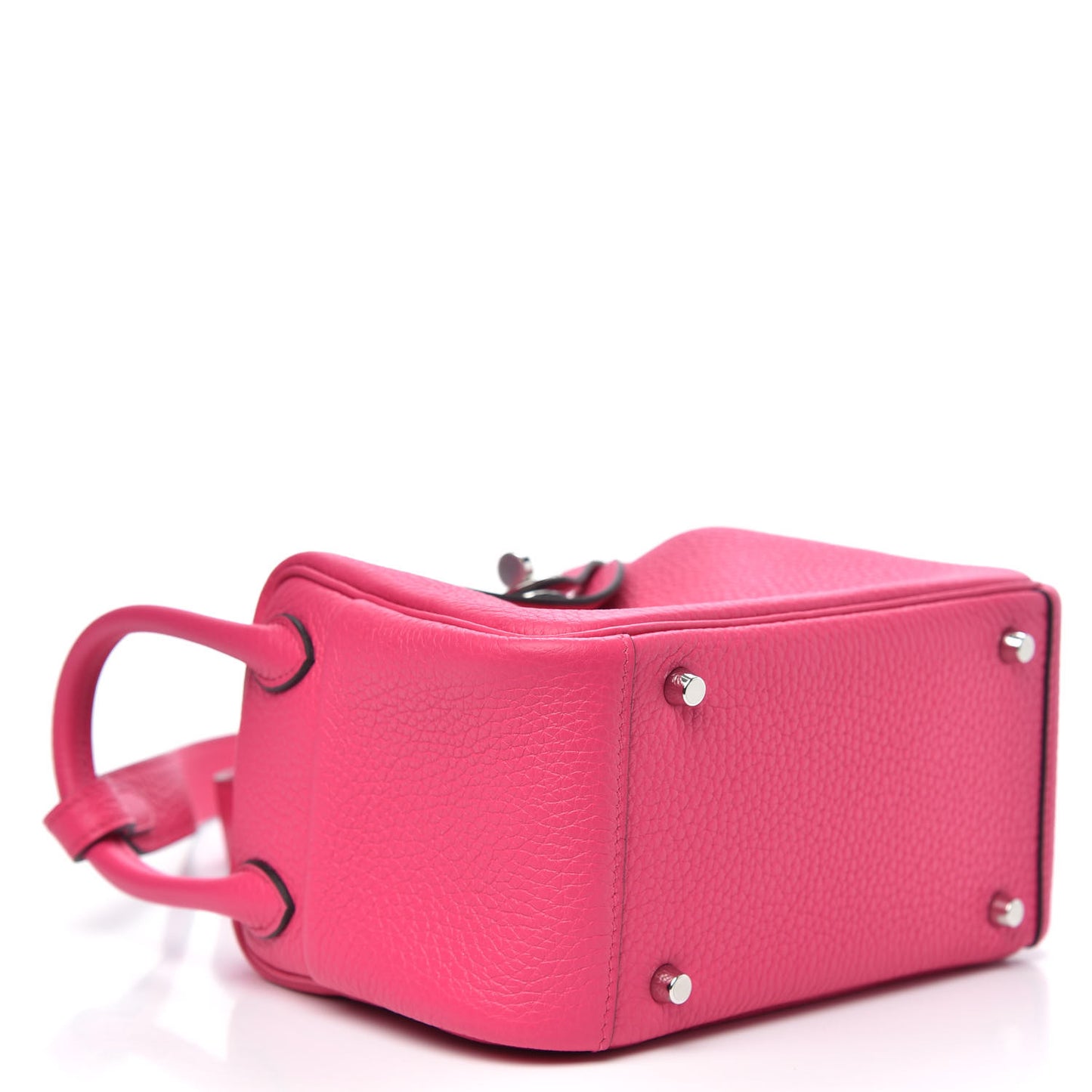 Taurillon Clemence Mini Lindy 20 Rose Shocking