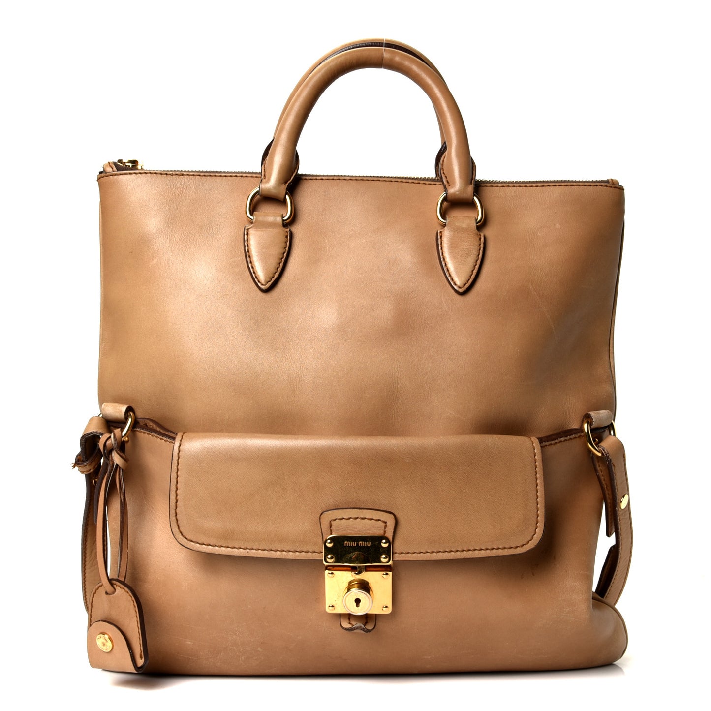 Vitello Foldable Shoulder Bag Sabbia