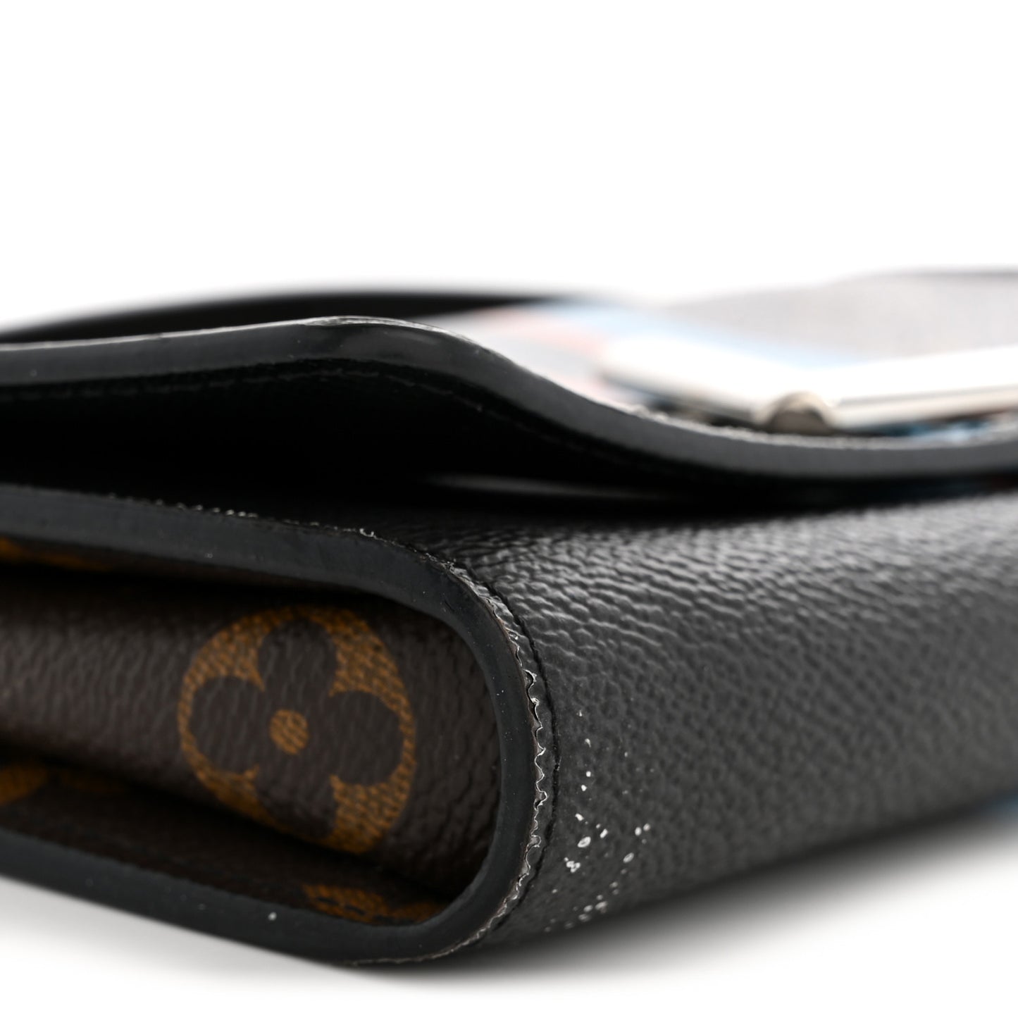 Monogram Stripe Twist Chain Wallet