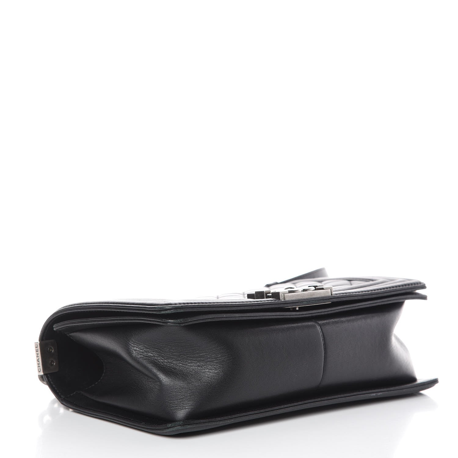 Chanel Metallic Calfskin Quilted Medium Boy Flap Black 4 of 15