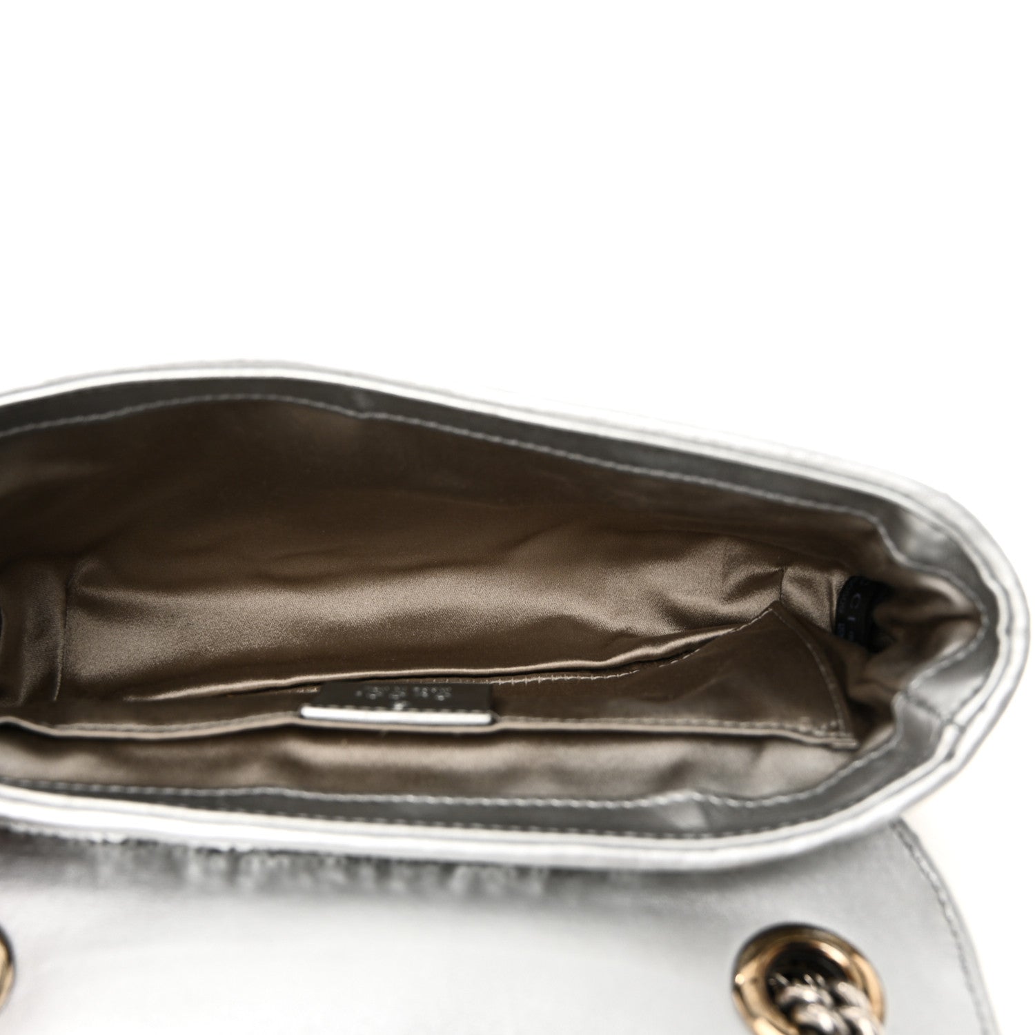 Gucci Sequin Matelasse Mini GG Marmont Shoulder Bag Silver 5 of 10