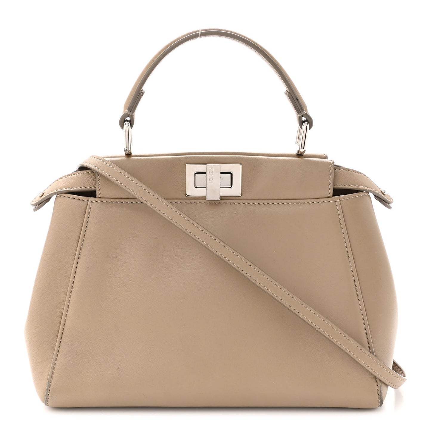 Nappa Mini Peekaboo Iconic Satchel Tortora