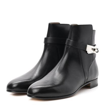 Hermes Calfskin Neo Low Boots 38 Black 3 of 9