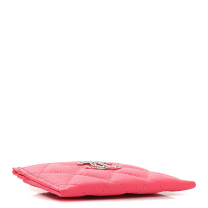 Chanel Caviar Quilted CC Logo Card Holder Pink 4 of 9