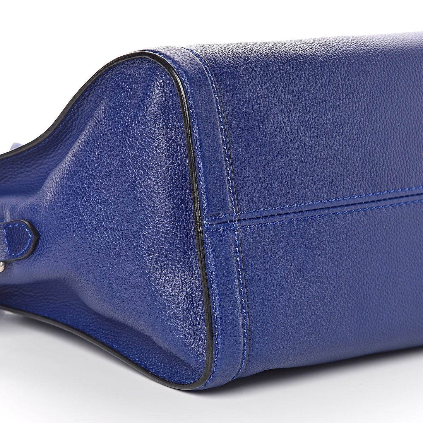 Pebbled Calfskin Small Skull Padlock Zip Around Tote Ultramarine