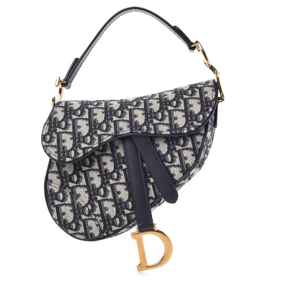 Christian Dior Oblique Mini Saddle Bag Blue 1 of 8