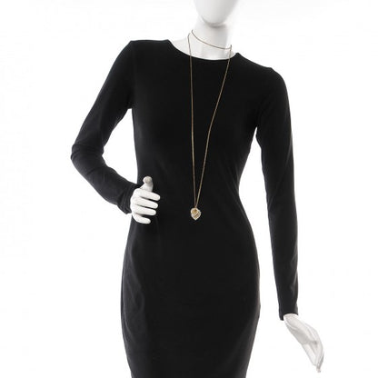 Christian Dior Metal Double Heart J'adior Necklace Aged Gold 3 of 7