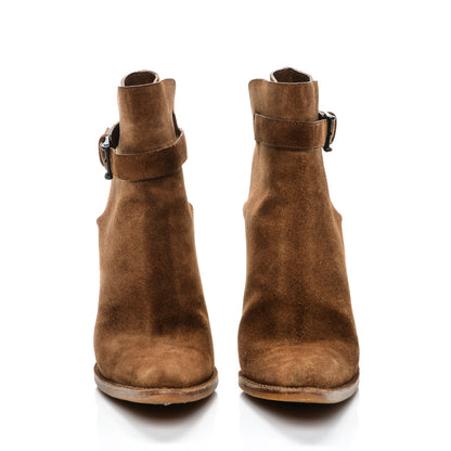 Gucci Suede Buckle Ankle Boots Boots 8 Brown 2 of 10