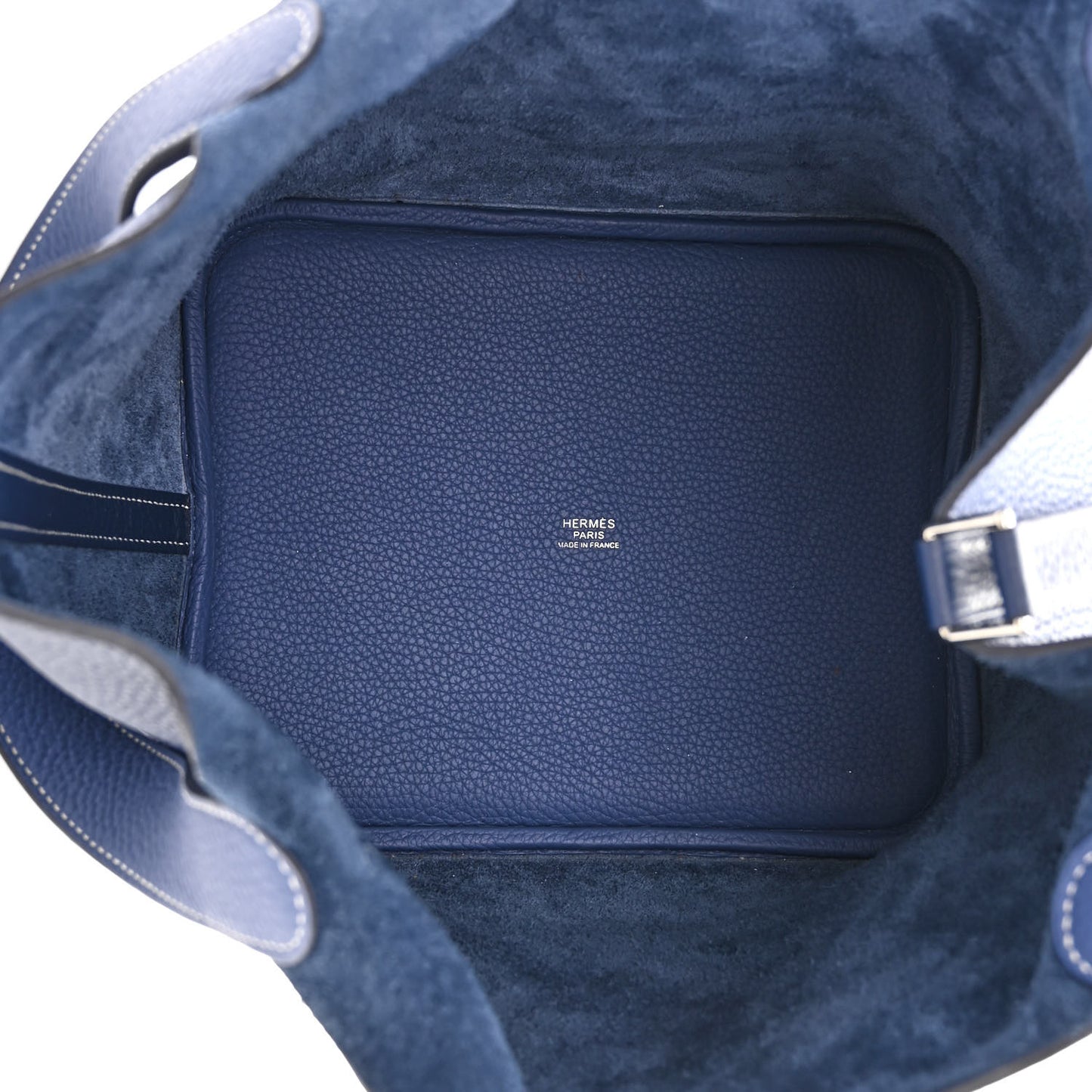 Taurillon Clemence Casaque Picotin Lock 22 MM Bleu Saphir Bleu Brighton