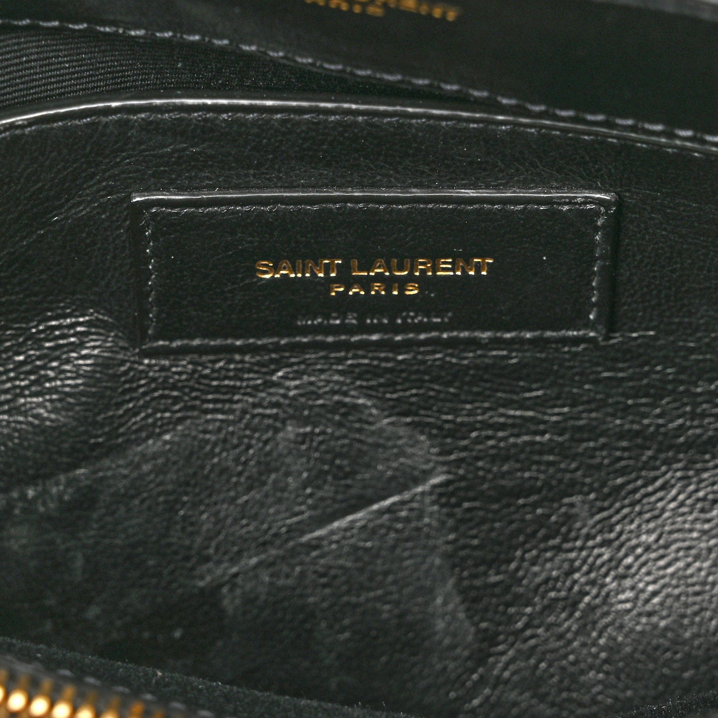 Calfskin Y Quilted Monogram Small Loulou Chain Satchel Black