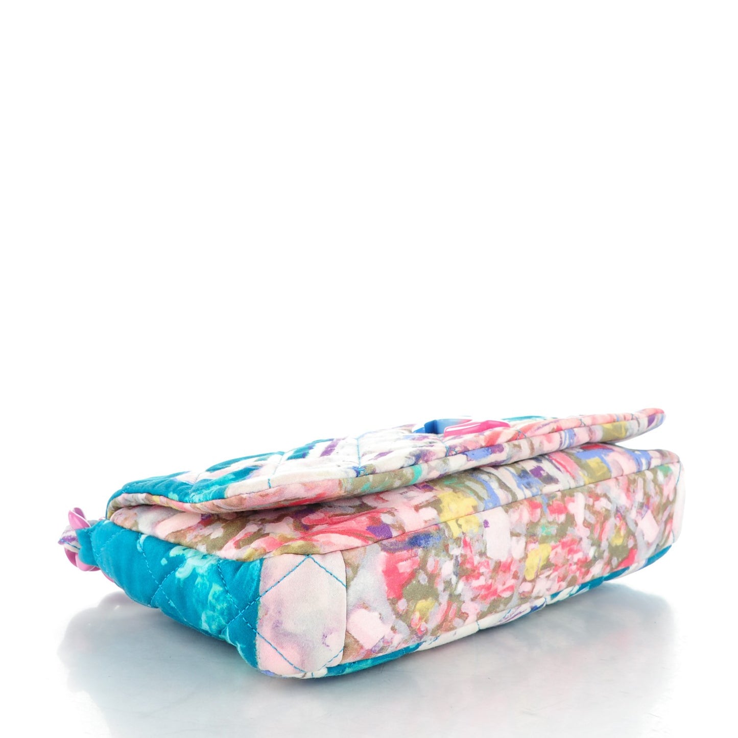 Canvas Printed Watercolor Pochette Flap Multicolor