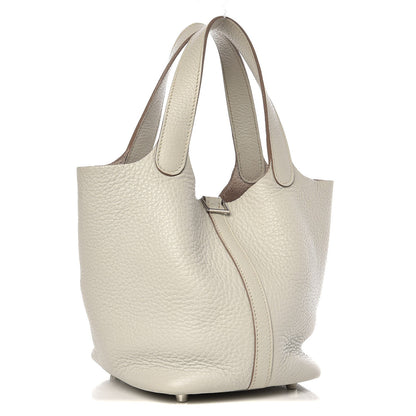 Hermes Taurillon Clemence Picotin Lock 18 PM Gris Perle 3 of 7