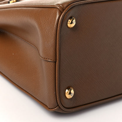 Prada Saffiano Small Galleria Double Zip Tote Caramel 10 of 11