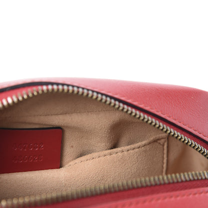 Gucci Calfskin Matelasse Small GG Marmont Chain Shoulder Bag Hibiscus Red 8 of 10
