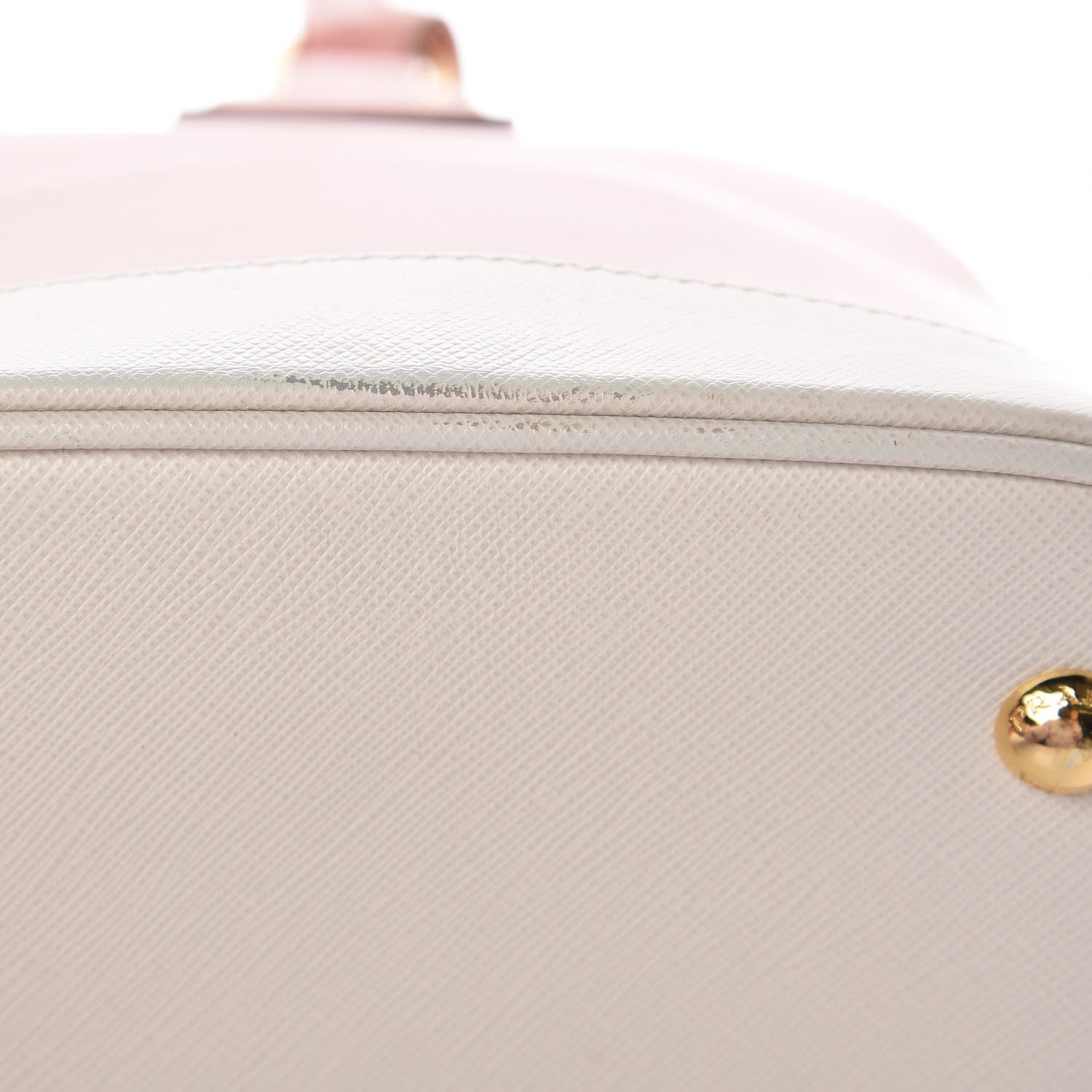 Prada Saffiano Lux Bi-Color Promenade Dome Tote Orchidea Talco 15 of 18