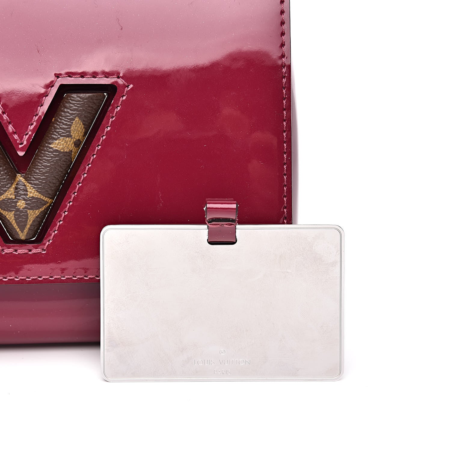 Louis Vuitton Patent Monogram Twist Shoulder Bag PM in Magenta 7 of 10