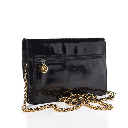 Chanel Patent Timeless CC Wallet On Chain WOC Black 3 of 9