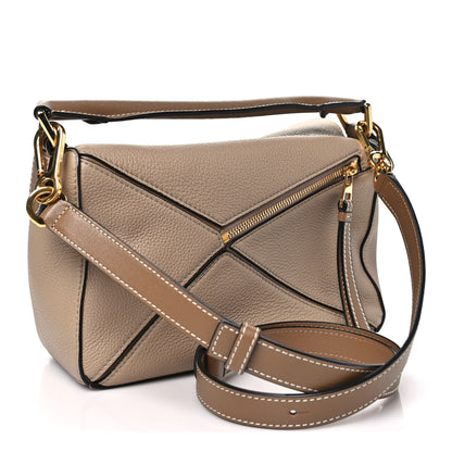 Loewe Grained Calfskin Small Puzzle Bag Sand Mink 3 of 9