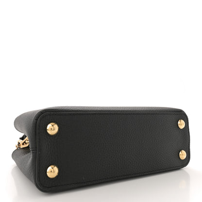 Louis Vuitton Taurillon Enamel Flower Padlock Chain Capucines BB Black 4 of 12