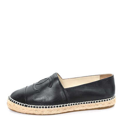 Chanel Lambskin CC Espadrilles 40 Black 1 of 10