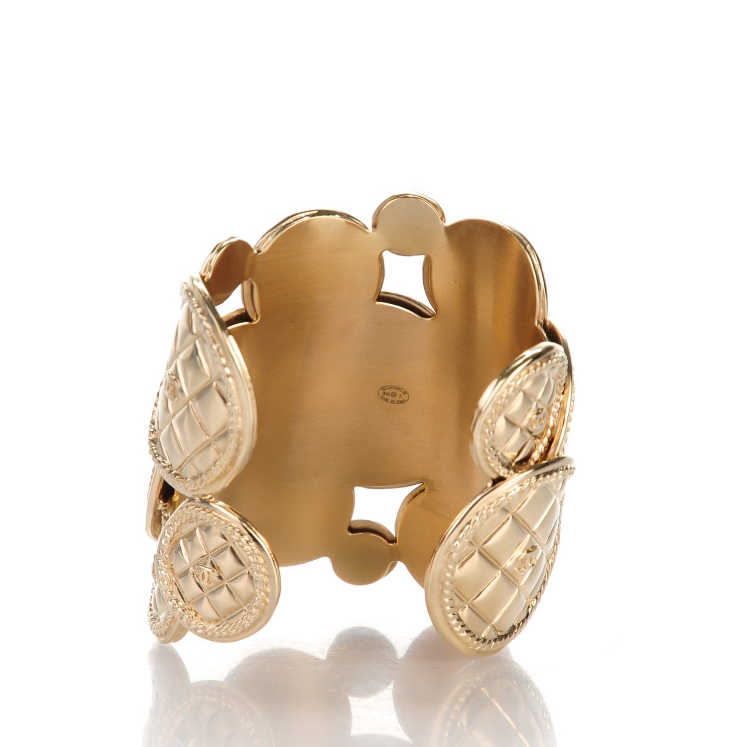 Chanel Medallion Coin CC Cuff Gold 3 of 4