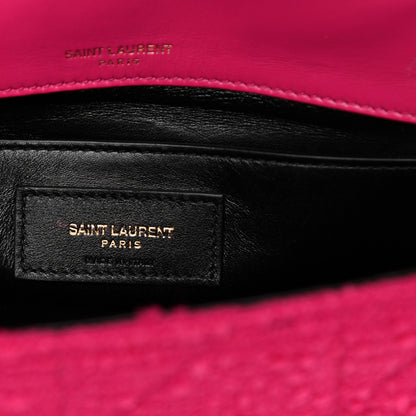 Saint Laurent Boucle Tweed Monogram Medium Jamie Fuchsia 5 of 15