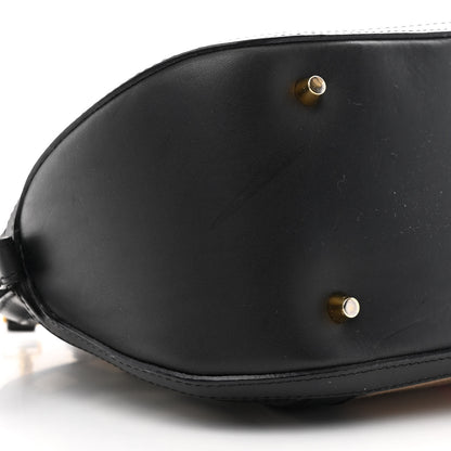 Burberry Bridle Calfskin House Check Small Orchard Bowling Bag Black 10 of 11