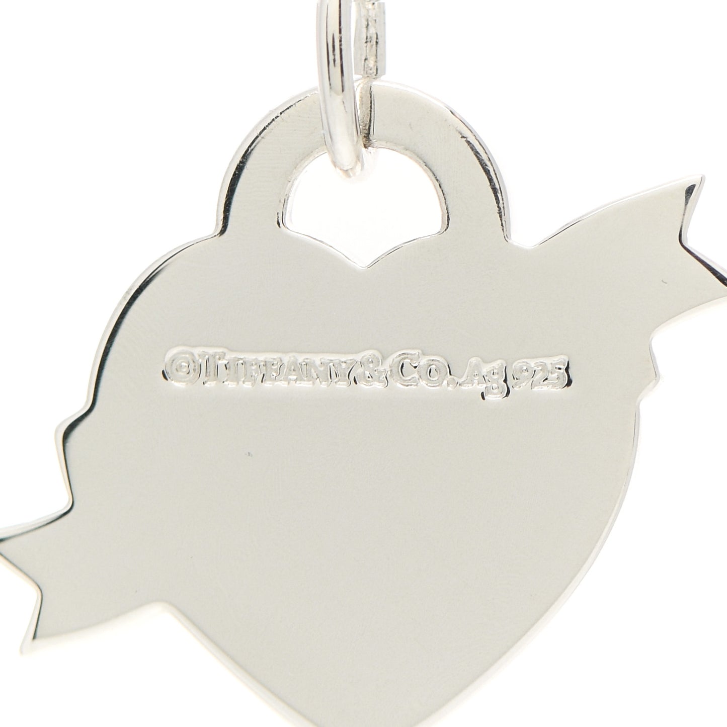 Sterling Silver Enamel Return To Tiffany Heart Ribbon Charm Blue
